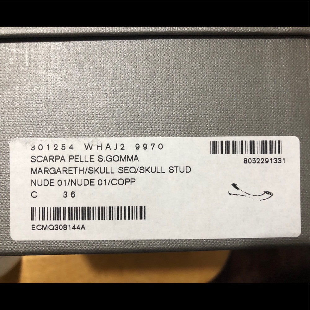 Auth Alexander McQueen Skull Ballerina Flats Sz 6 - Picture 7 of 8